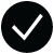 Black checkmark icon